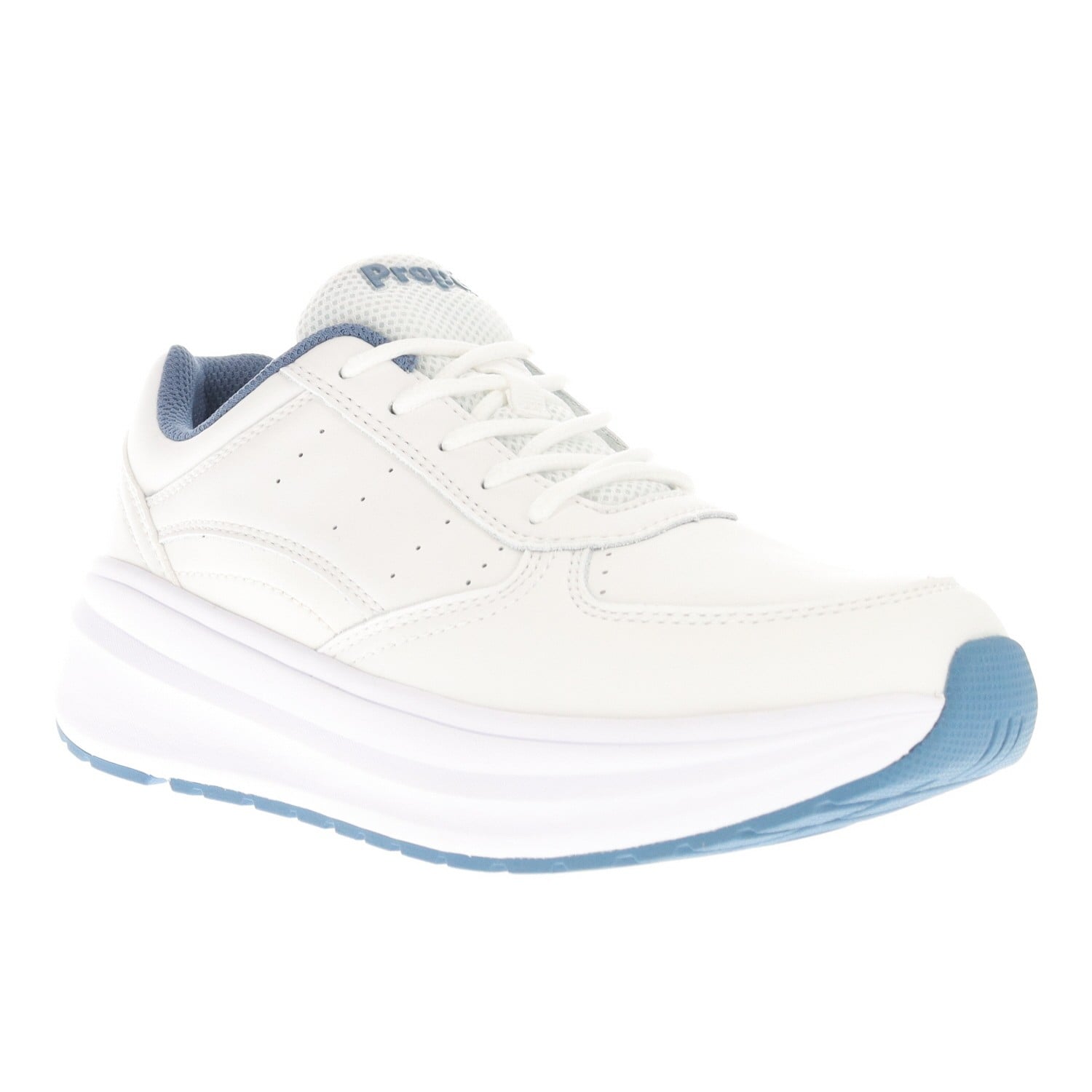 Propet Ultima Women's Leather Comfort Walking Shoe in All White