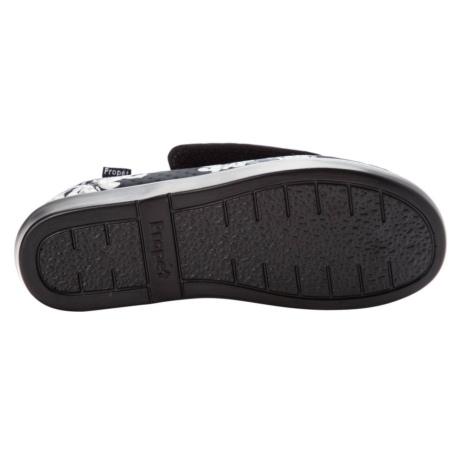 Propet Cush N Foot Women's Hook & Loop Slip-ons - Black Floral - Sole