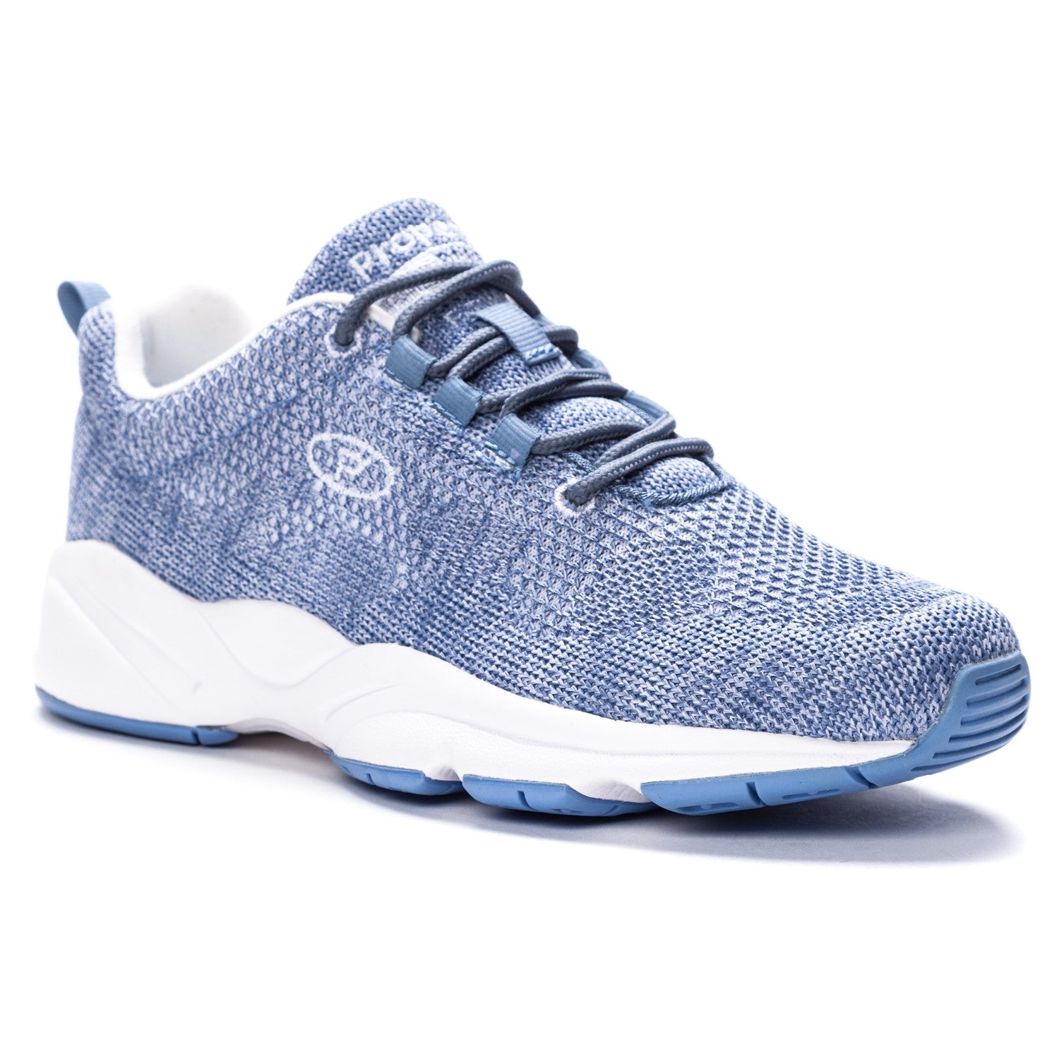 Propet Stability Fly Women's Active Orthopedic Shoe in Denim/White