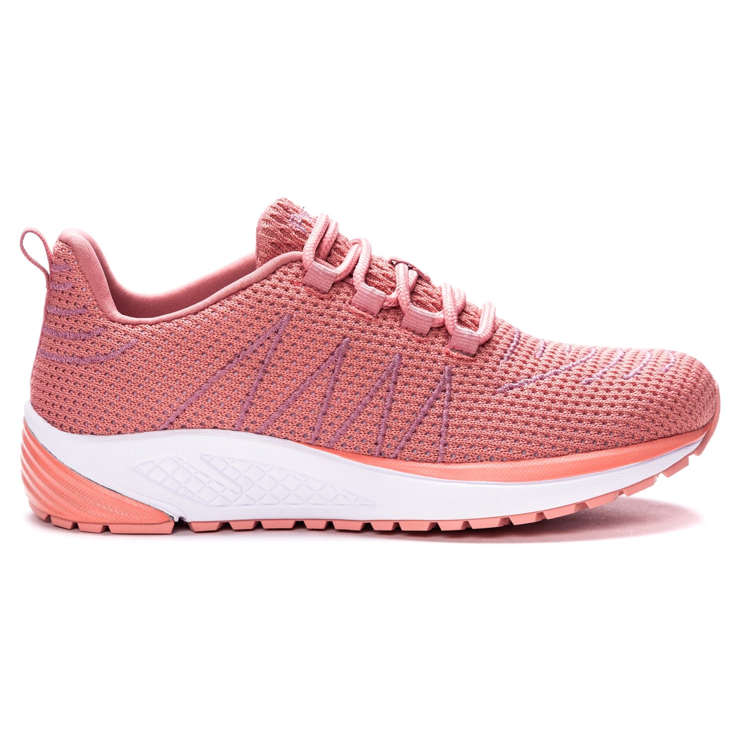Propet Women's Tour Knit Sneakers - Dark Pink - Outer Side