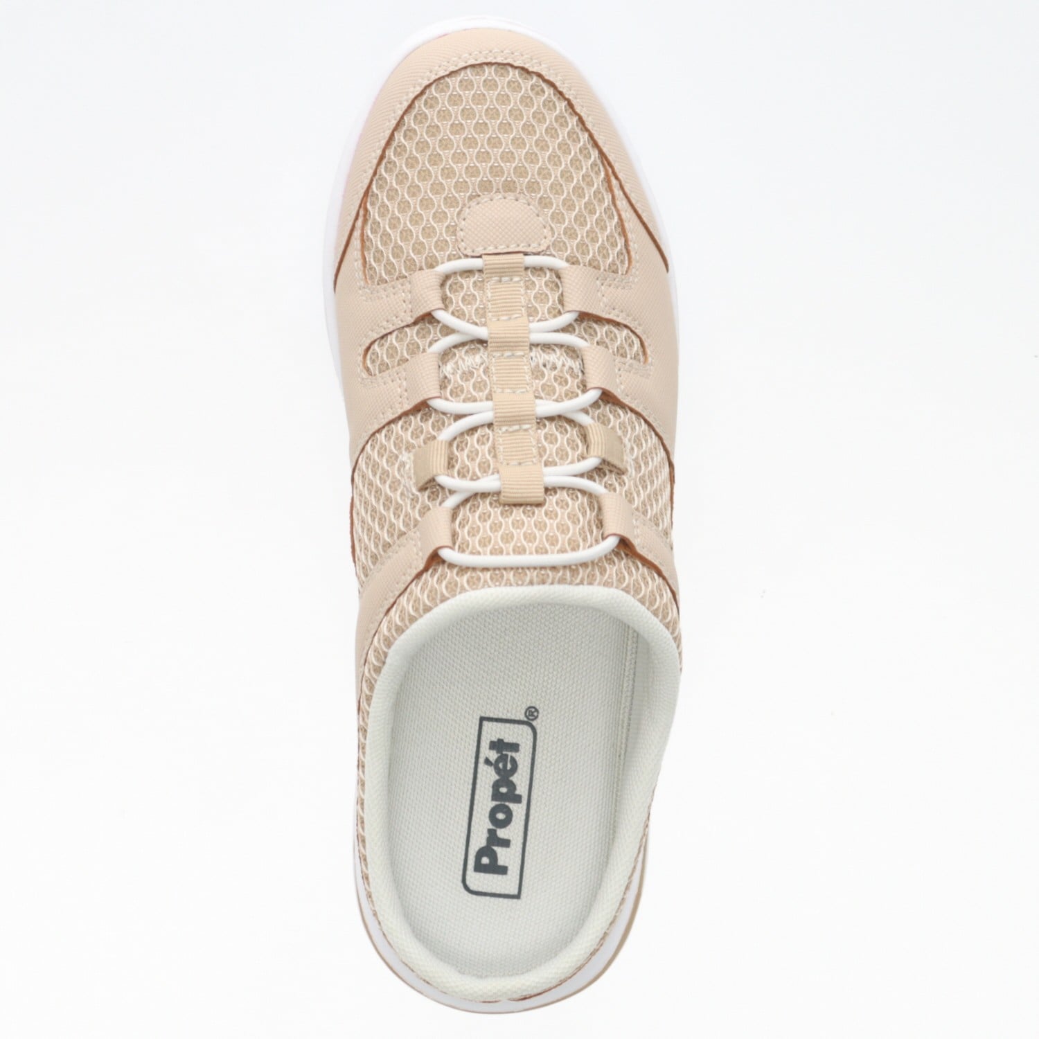 Propet Women's TravelActiv Slide Casual Shoes - Sand - Top
