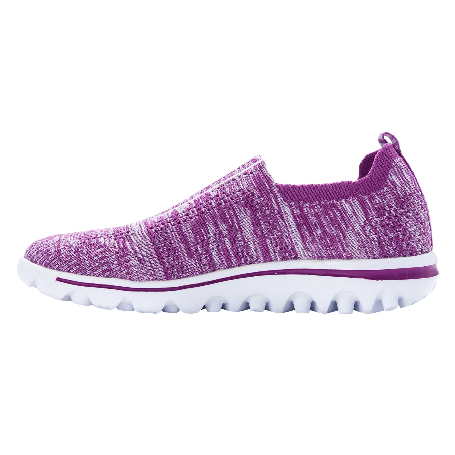 Propet TravelActiv Stretch Women's Slip-on Slip-ons - Berry - Instep Side