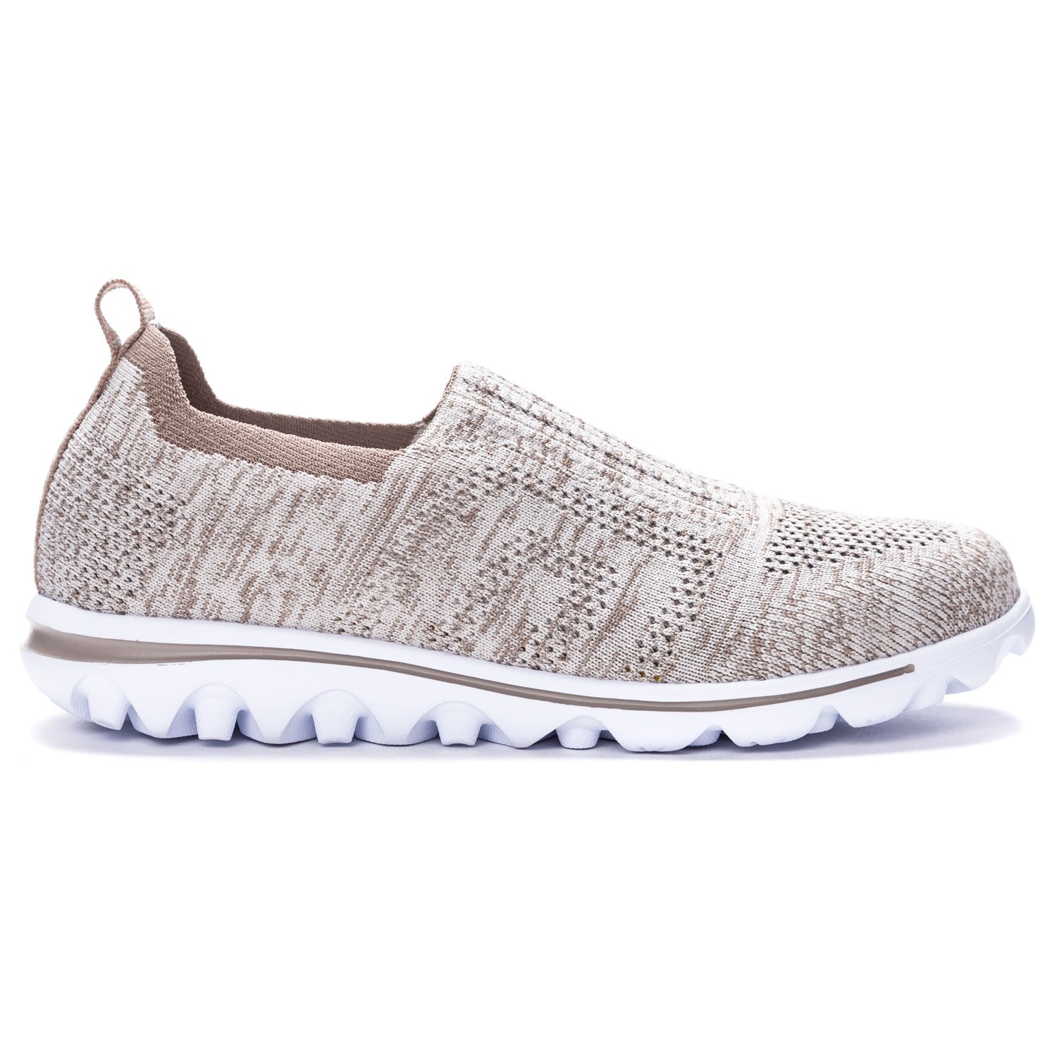 Propet TravelActiv Stretch Women's Slip-on Slip-ons - Taupe - Outer Side