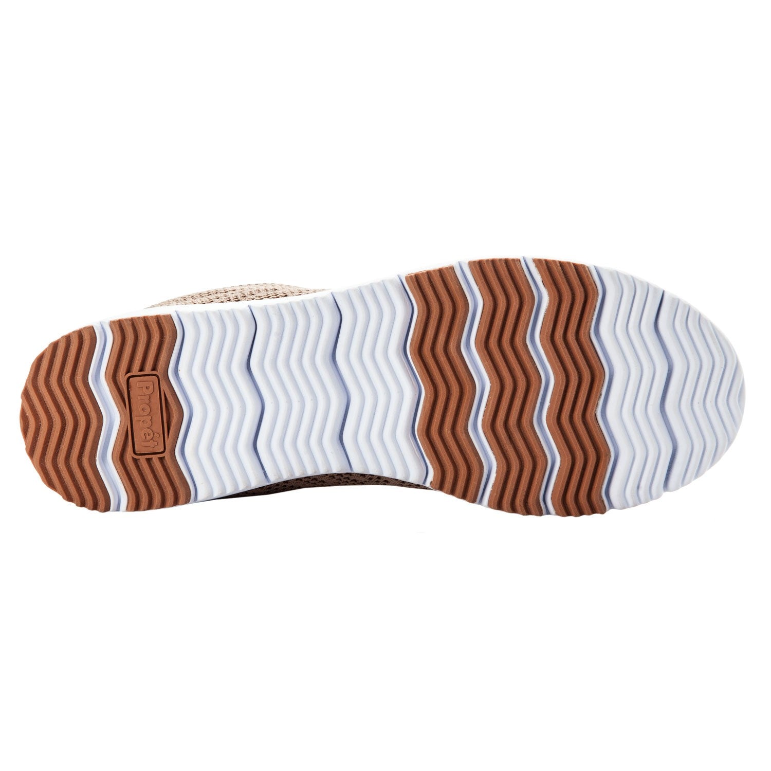 Propet TravelWalker EVO Women's Toggle Clasp Athletic Shoes - Taupe/Sienna - Sole