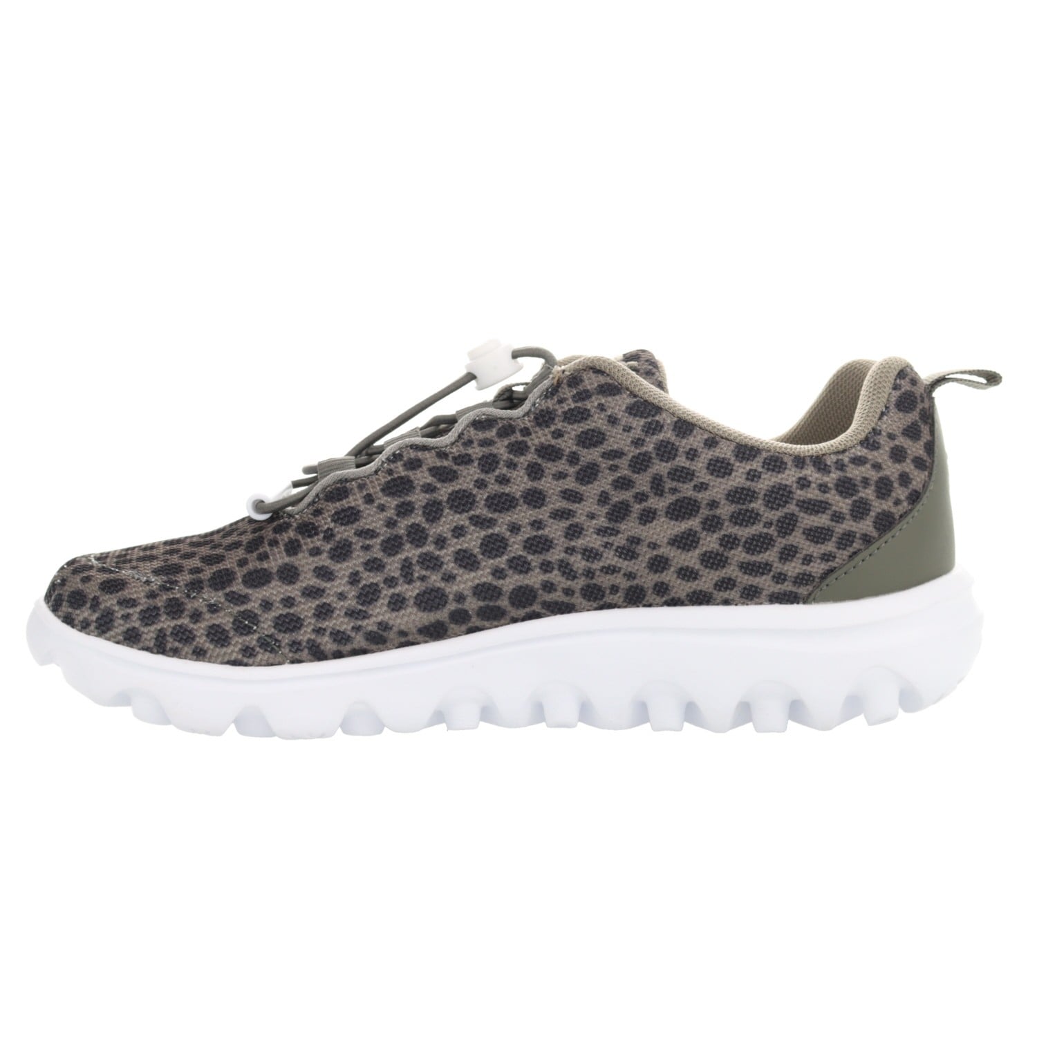 Propet Women's TravelActiv Safari Sneakers - Charcoal Cheetah - Instep Side