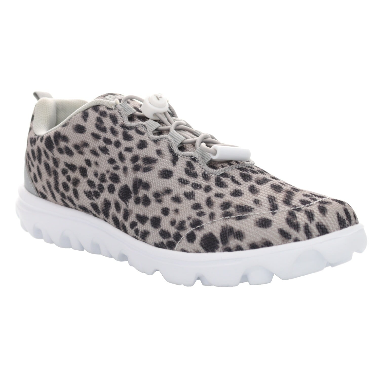 Propet Women's TravelActiv Safari Sneakers in Grey Cheetah