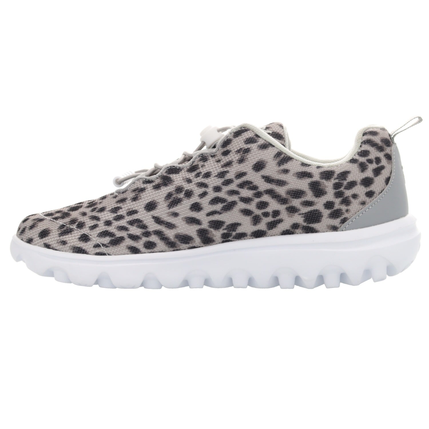 Propet Women's TravelActiv Safari Sneakers - Grey Cheetah - Instep Side