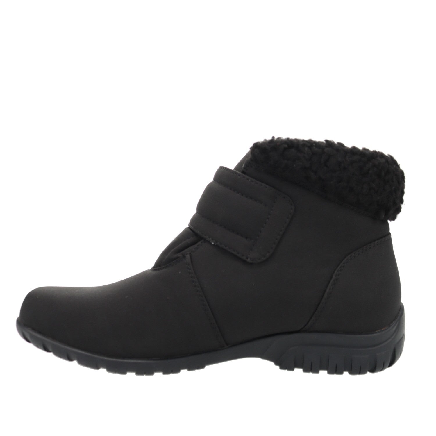 Propet Women's Dani Strap Water Repellent Boots - Black - Instep Side