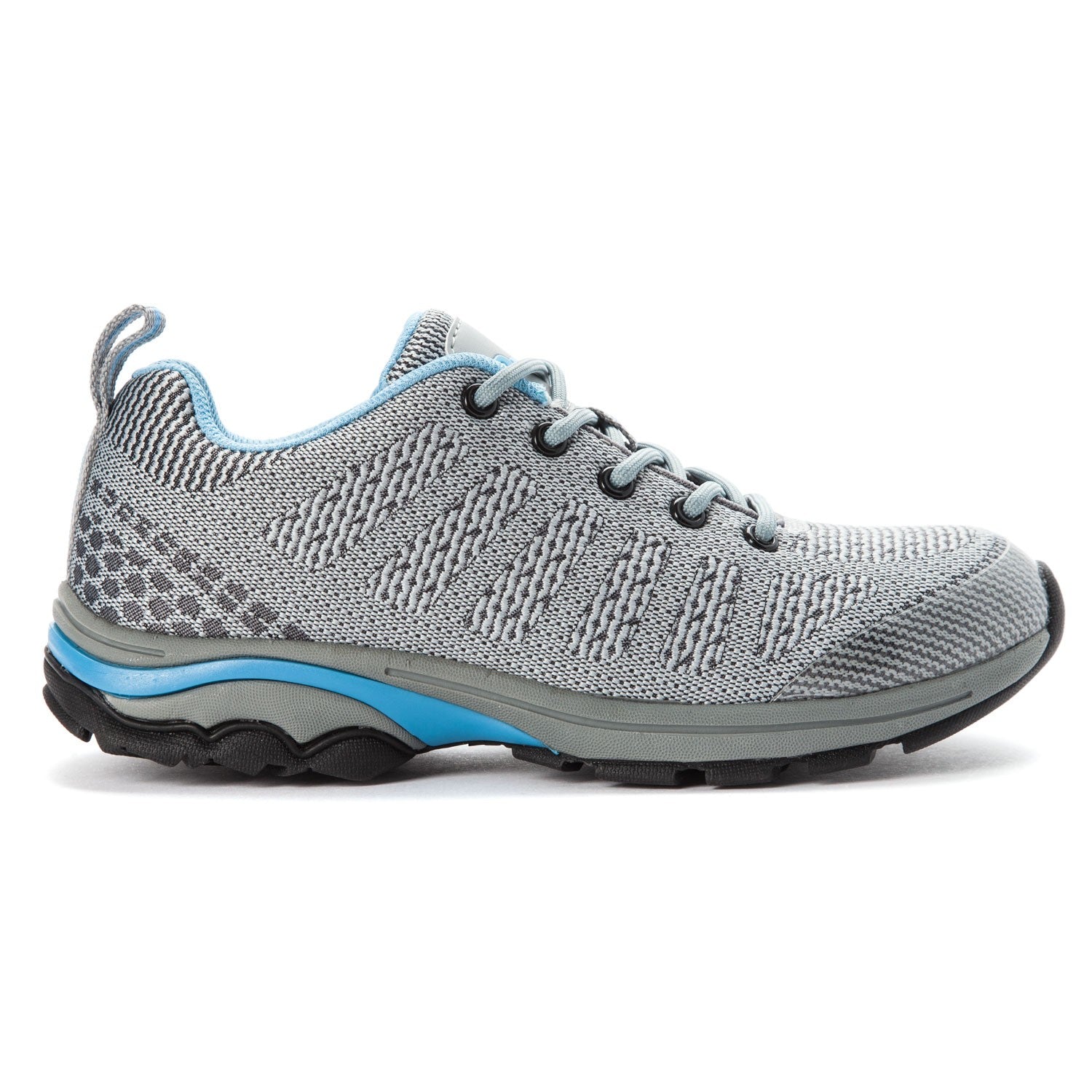 Propet Petra Women's Lace Up Boots - Lt Grey/Lt Blue - Outer Side