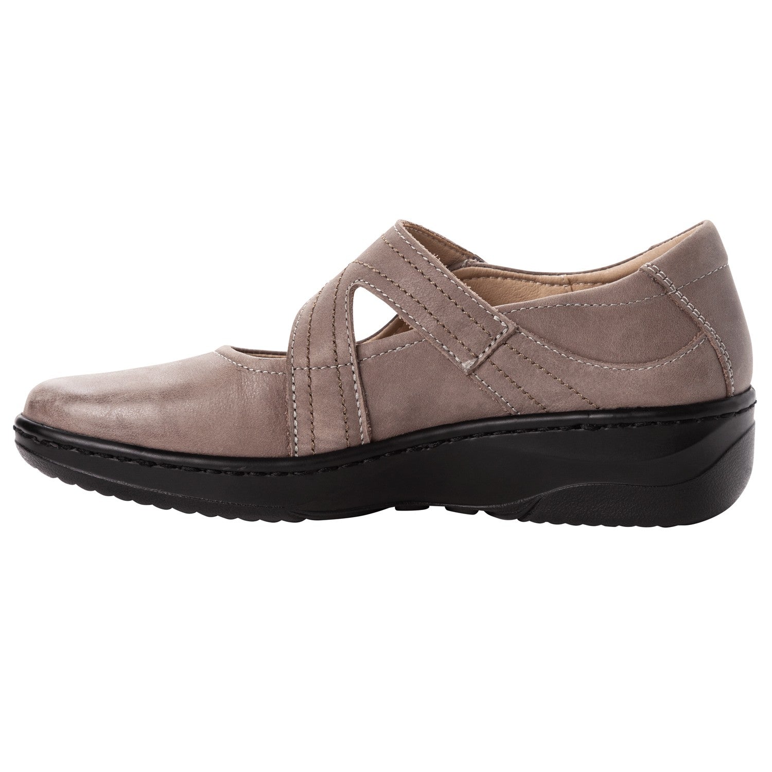 Propet Women's Golda Mary Jane Shoes - Grey - Instep Side