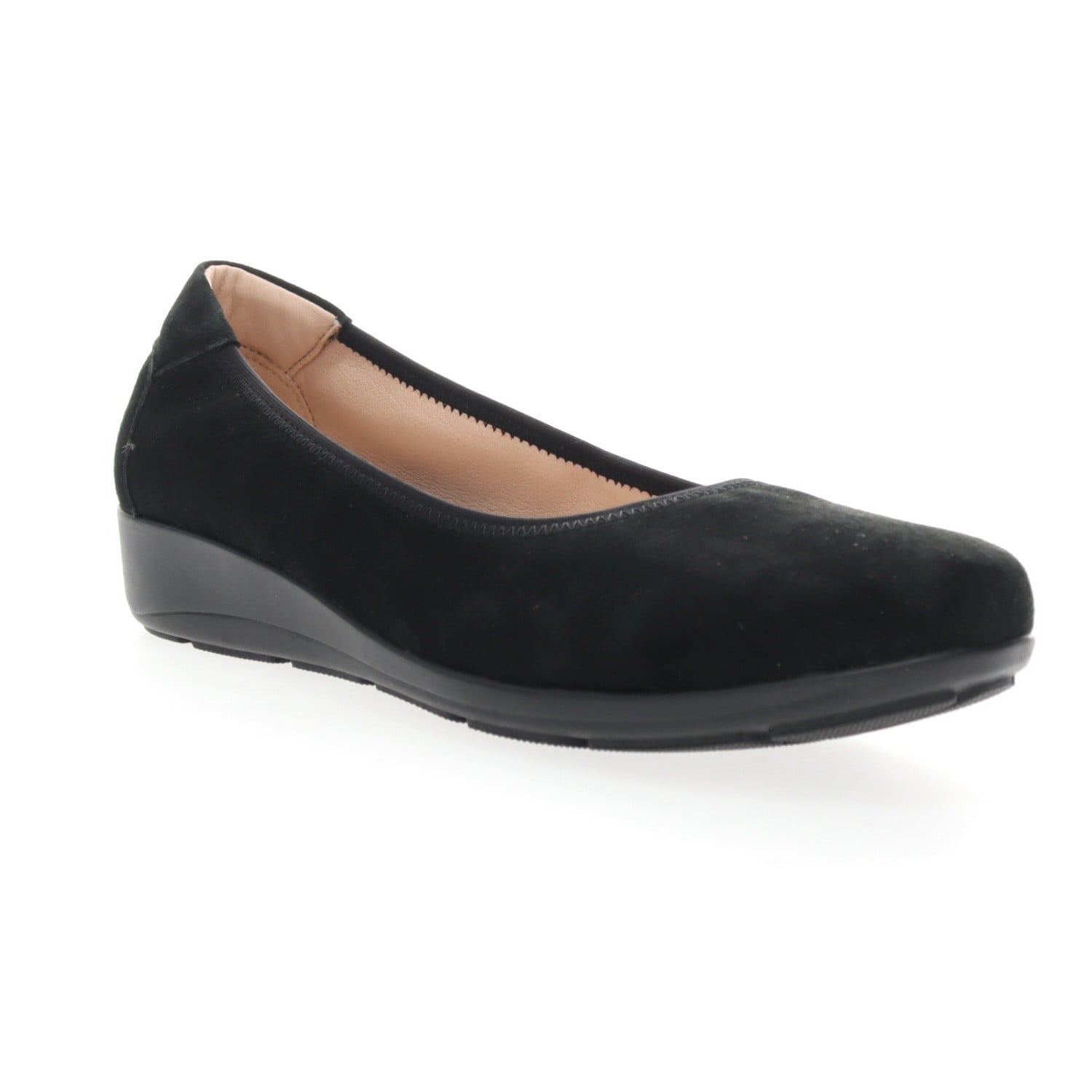 Propet Yara Women's Leather Slip On Flats in Black Suede