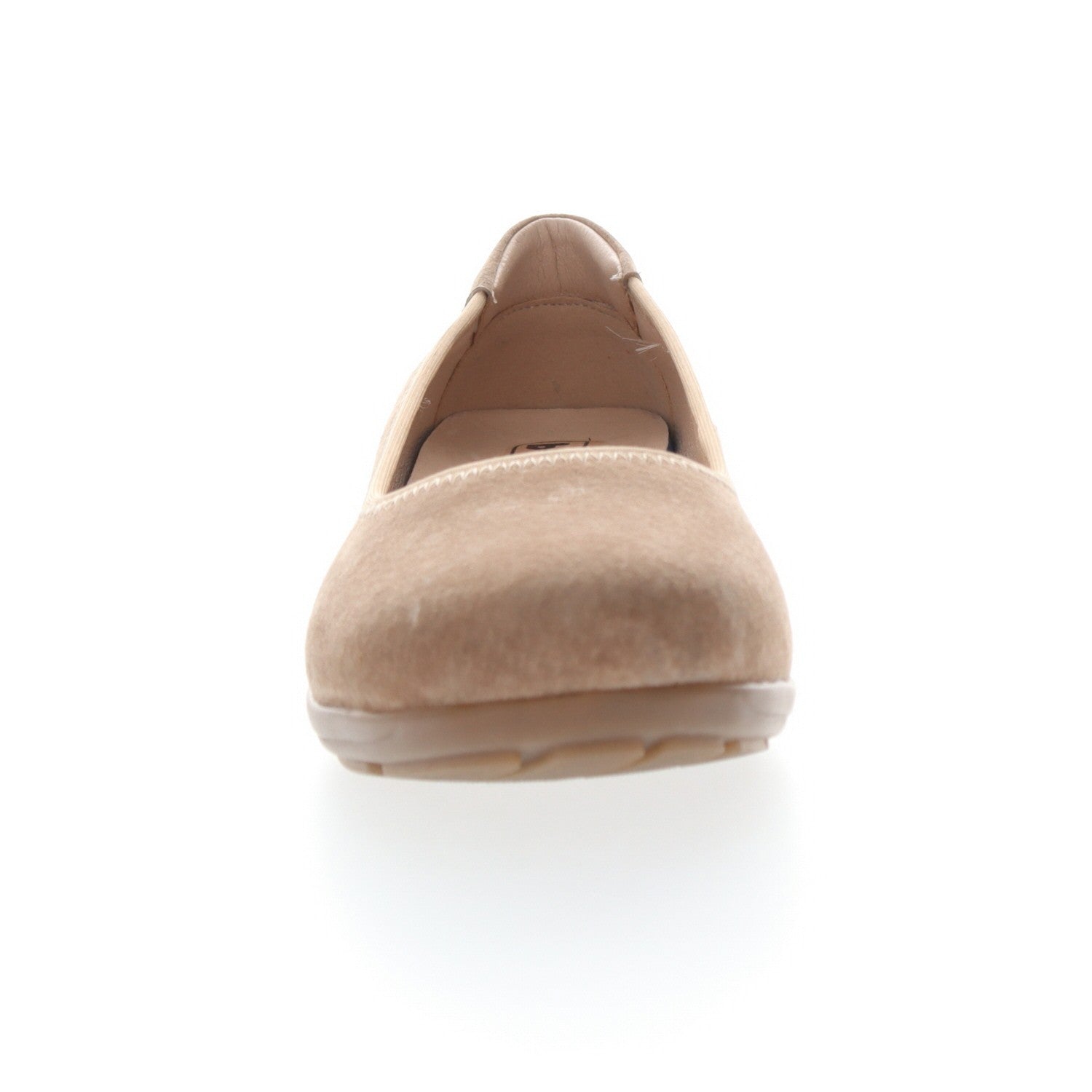 Propet Yara Women's Leather Slip On Flats - Natural Buff Suede - Front