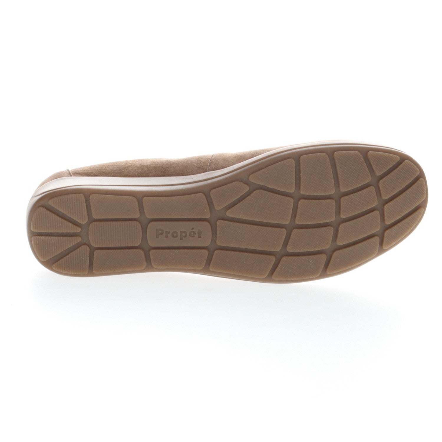 Propet Yara Women's Leather Slip On Flats - Natural Buff Suede - Sole