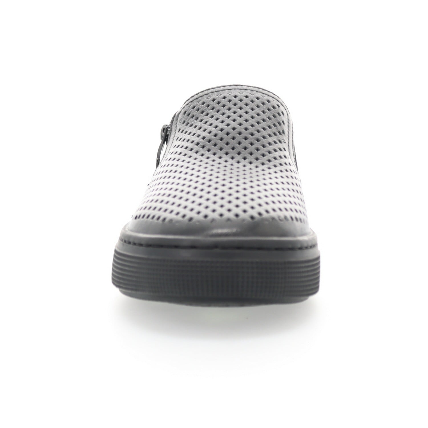 Propet Kate Women's Leather Slip On Sneakers - Black - Front
