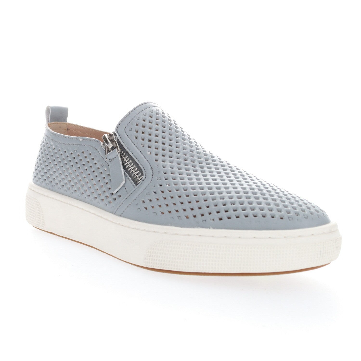 Propet Kate Women's Leather Slip On Sneakers in Grey