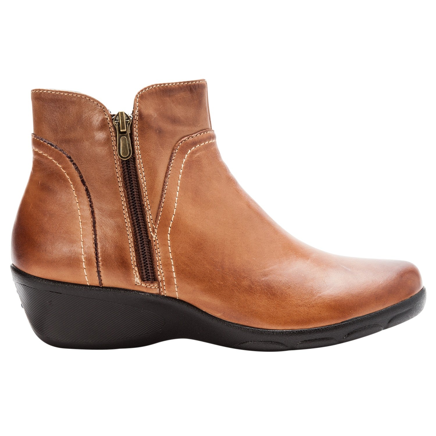 Propet Waverly Women's Side Zip Boots - Tan - Outer Side