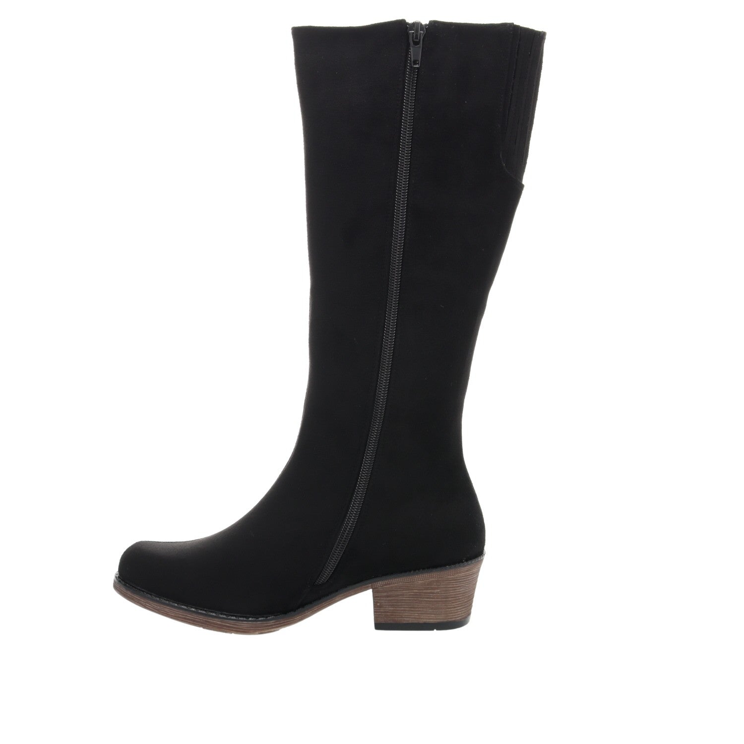 Propet Women's Rider Tall Boots - Black - Instep Side