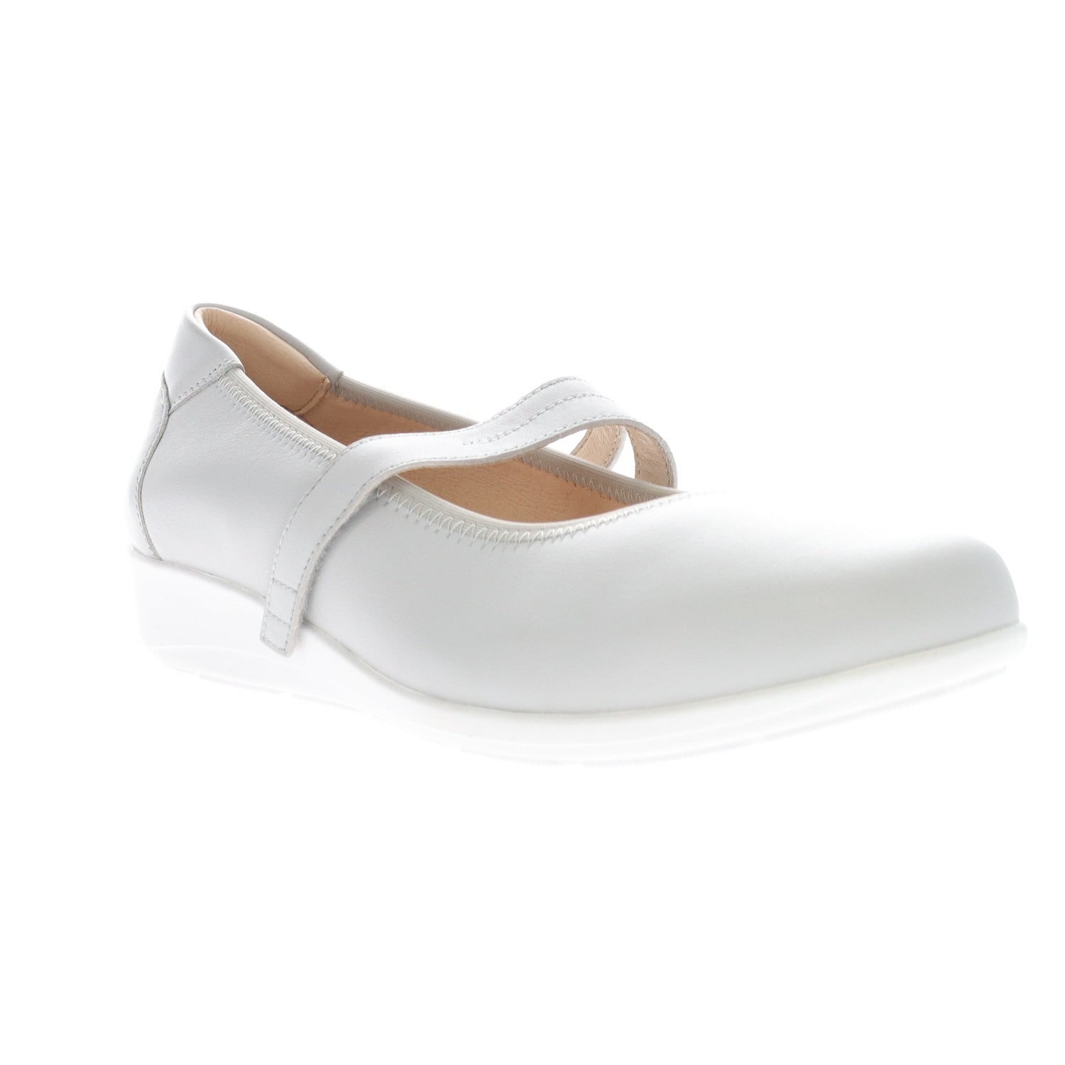 Propet Yara Mary Jane Women's Ballet Flat in Light Gray