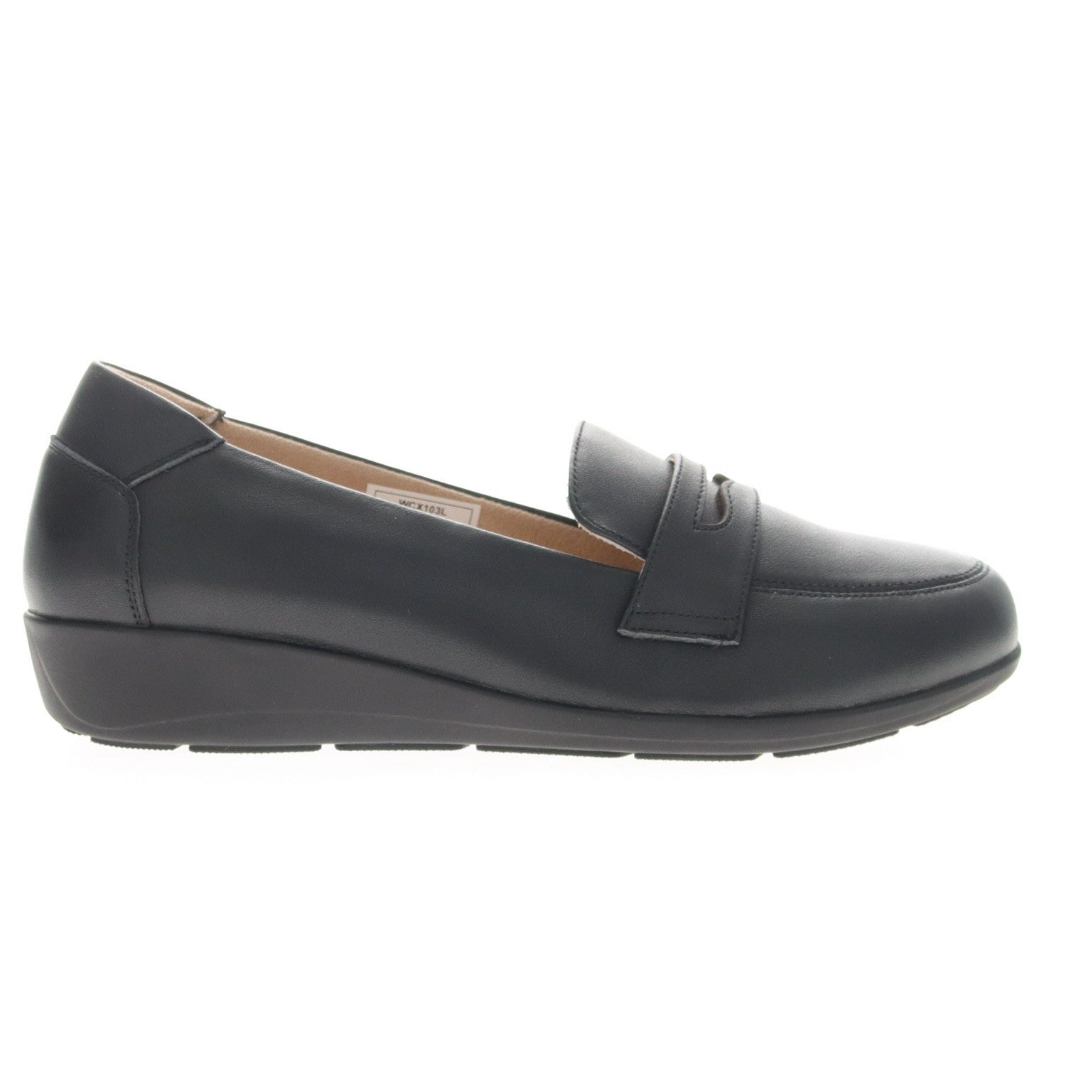 Propet Yetta Women's Wedge Heel Shoe - Black - outside view