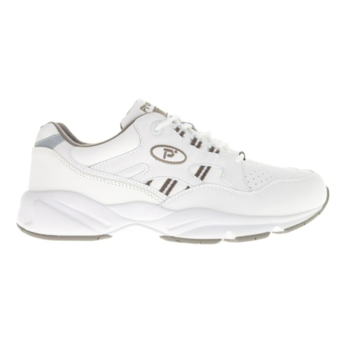 Propet Stability Walker Men's Walking Shoe - White/taupe - View 2