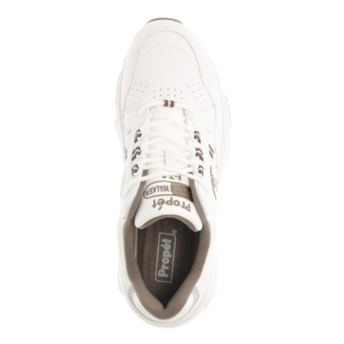 Propet Stability Walker Men's Walking Shoe - White/taupe - View 3