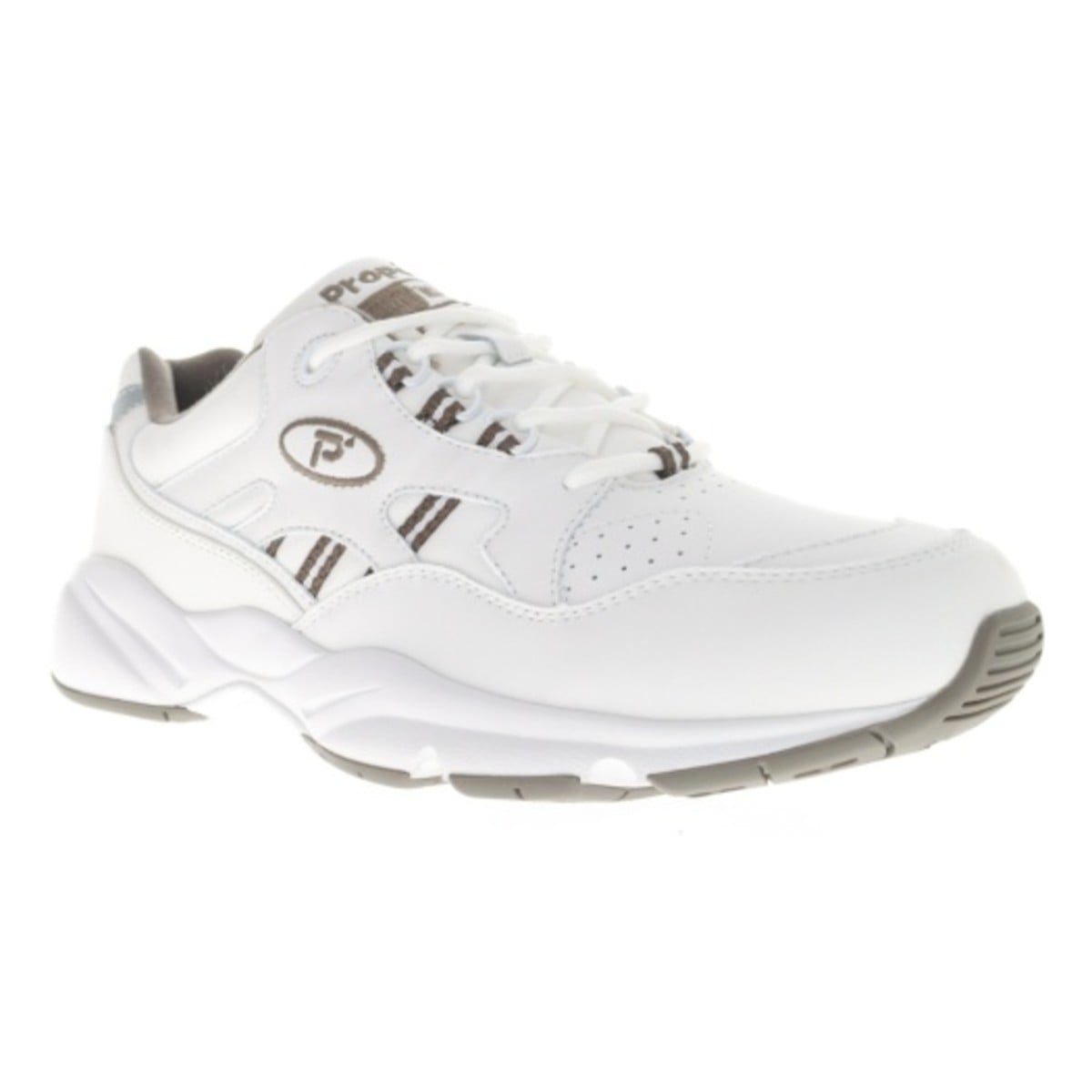 Propet Stability Walker Men's Walking Shoe - White/taupe - View 4