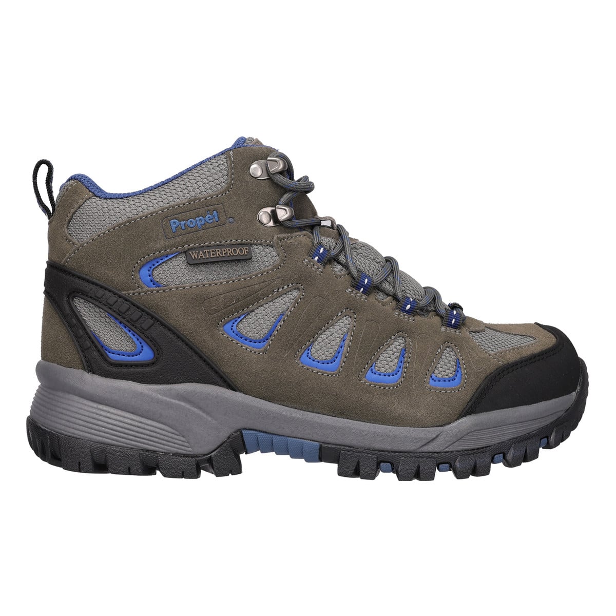 Propet Ridge Walker - Men's Orthopedic Waterproof Boot - Grey/Blue - View 1