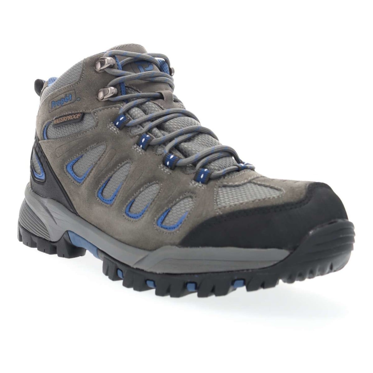Propet Ridge Walker - Men's Orthopedic Waterproof Boot - Grey/Blue - View 2