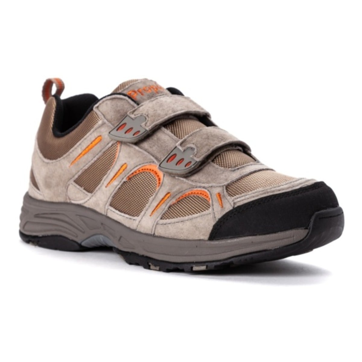 Propet Connelly Strap - Men's Orthopedic Walking Shoe - Gunsmoke/Orange - View 2