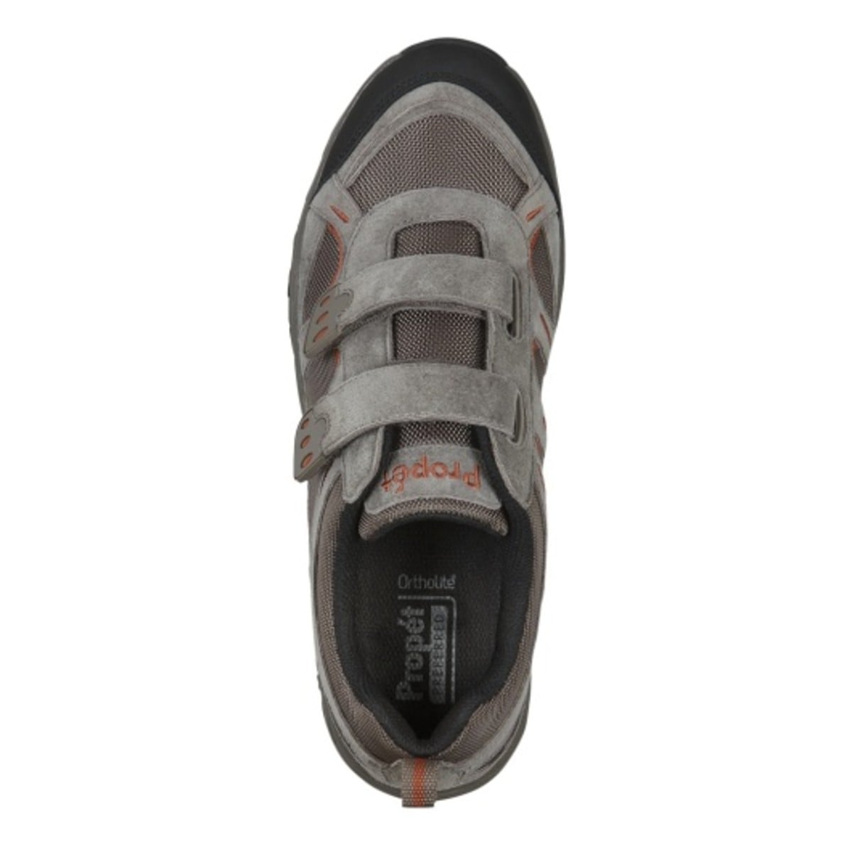 Propet Connelly Strap - Men's Orthopedic Walking Shoe - Gunsmoke/Orange - View 3