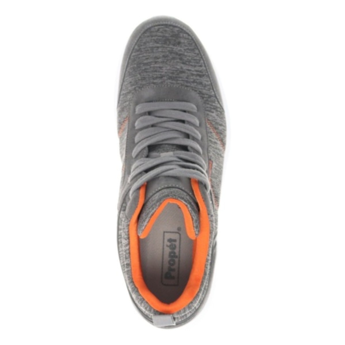 Propet Viator Hi Men's Lace Up Comfort Sneakers - Grey/Orange - View 3