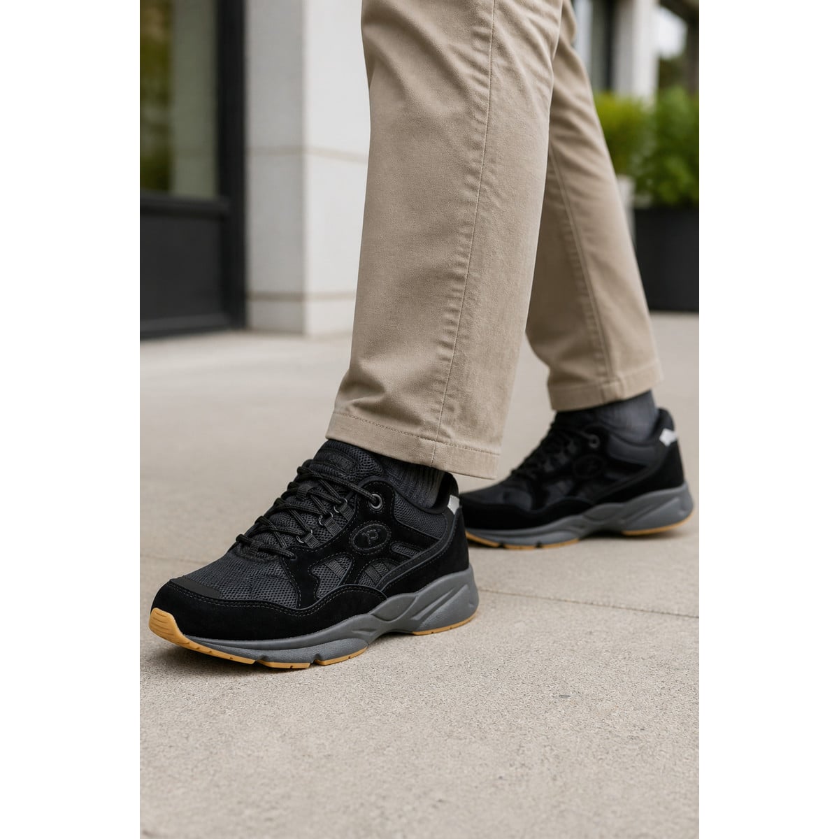 Propet Stability Fusion Men's Walking Shoes - Black - Lifestyle