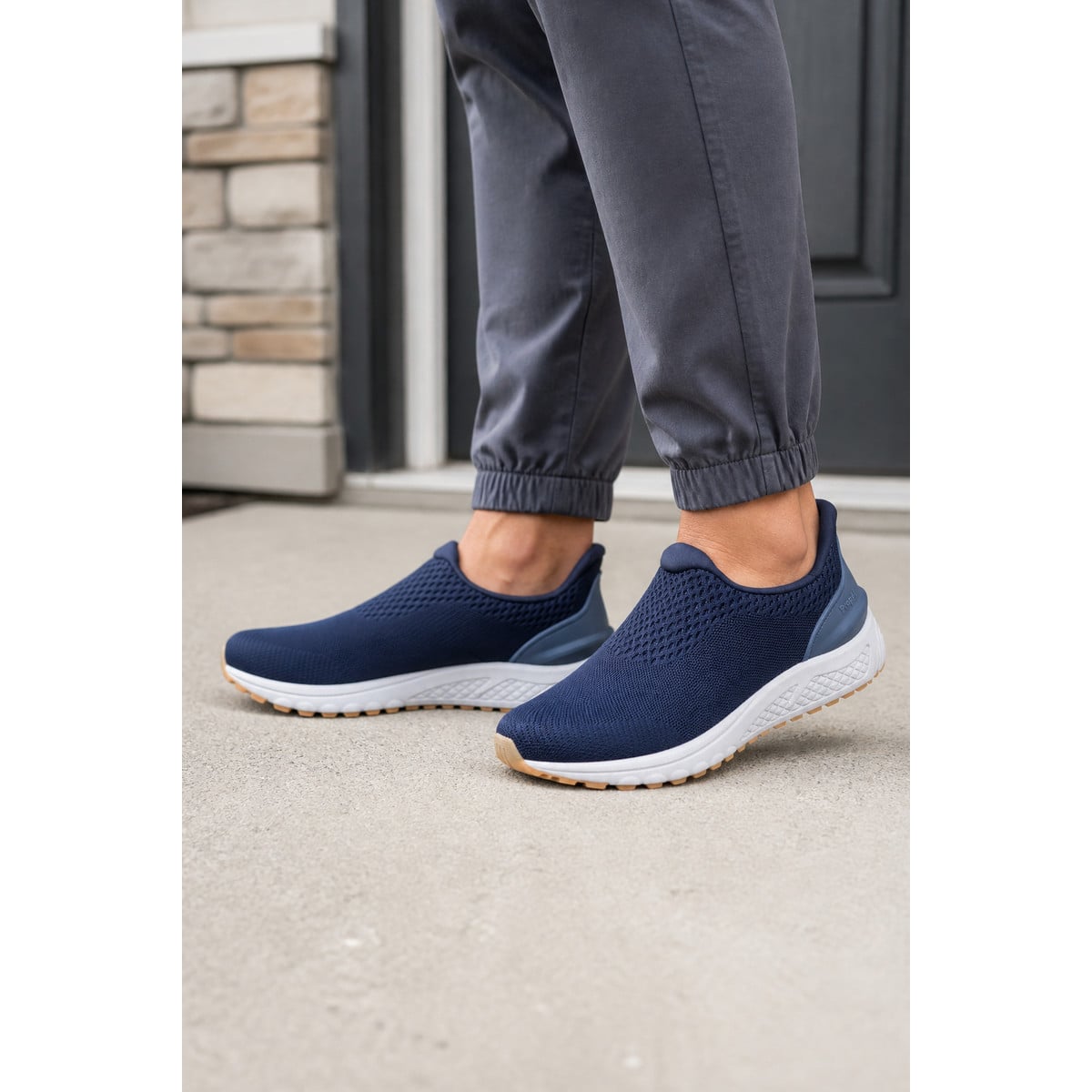 Propet One Velocity Slipon Men's Sneakers - Navy - Lifestyle