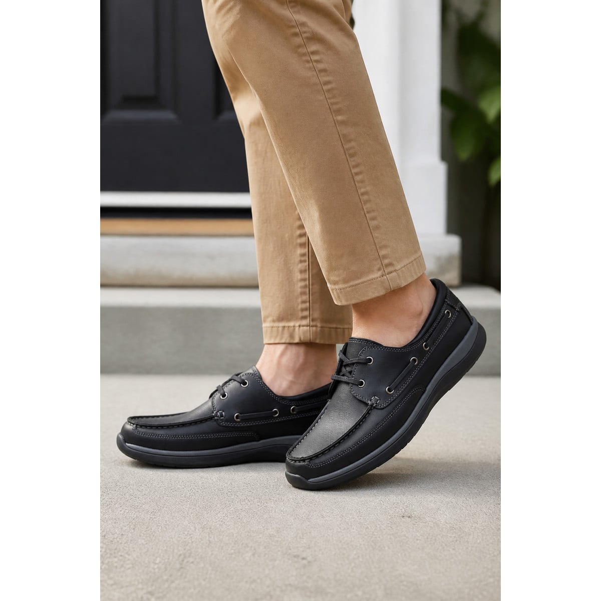 Propet Pomeroy Men's Slip-Ons - Black - Lifestyle