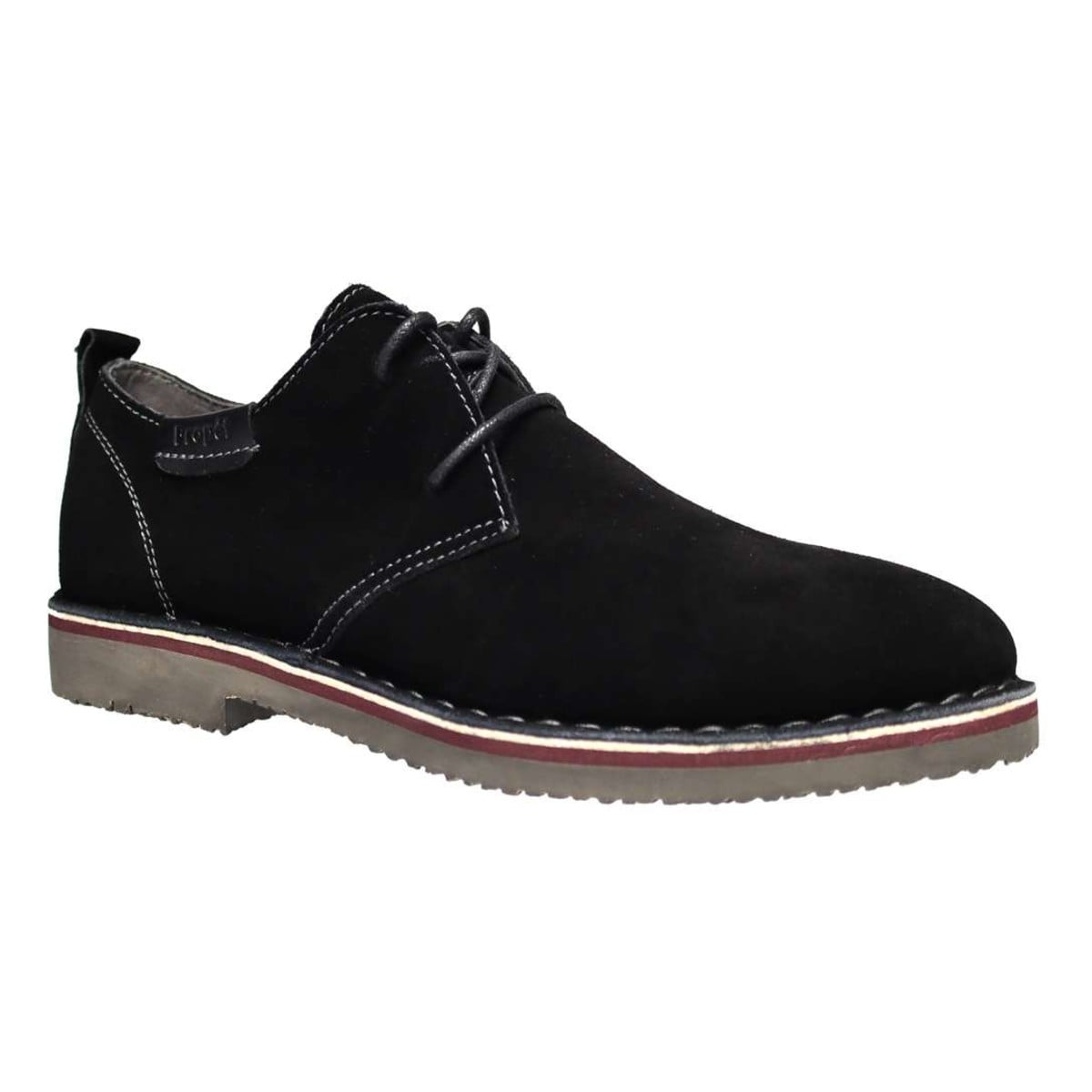 Propet Finn Men's Suede Oxford Shoes - Black - View 2