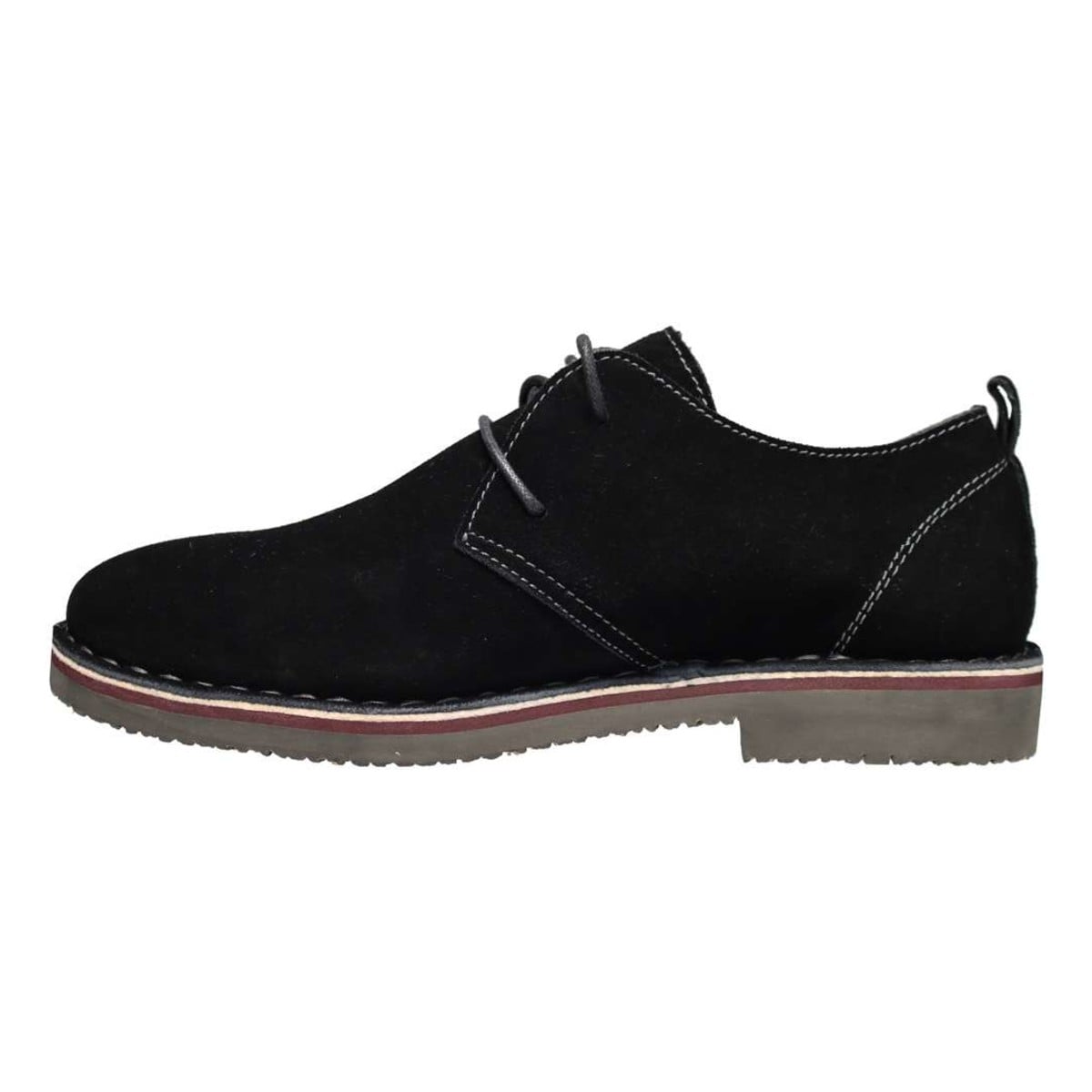 Propet Finn Men's Suede Oxford Shoes - Black - View 3
