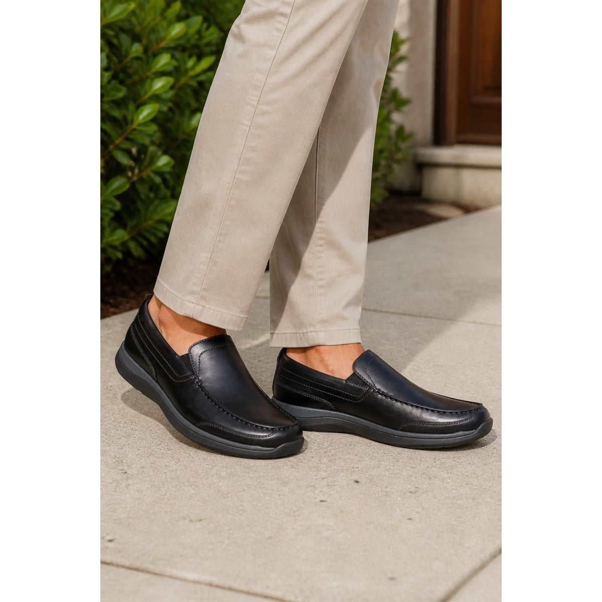 Propet Preston Men's Slip-Ons - Black - Lifestyle