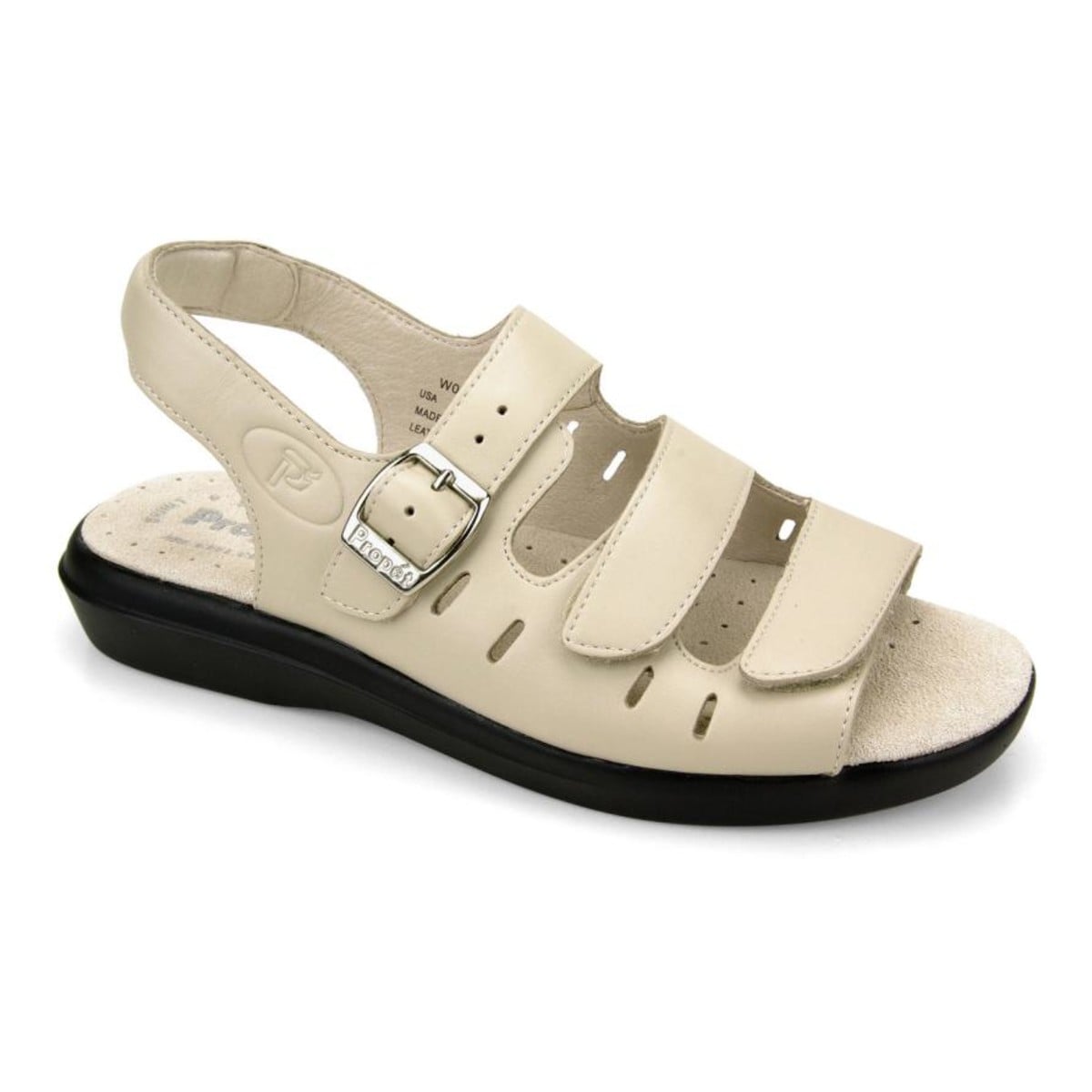Propet Breeze - Women's Supportive Sling-Back Sandals - Bone - View 1