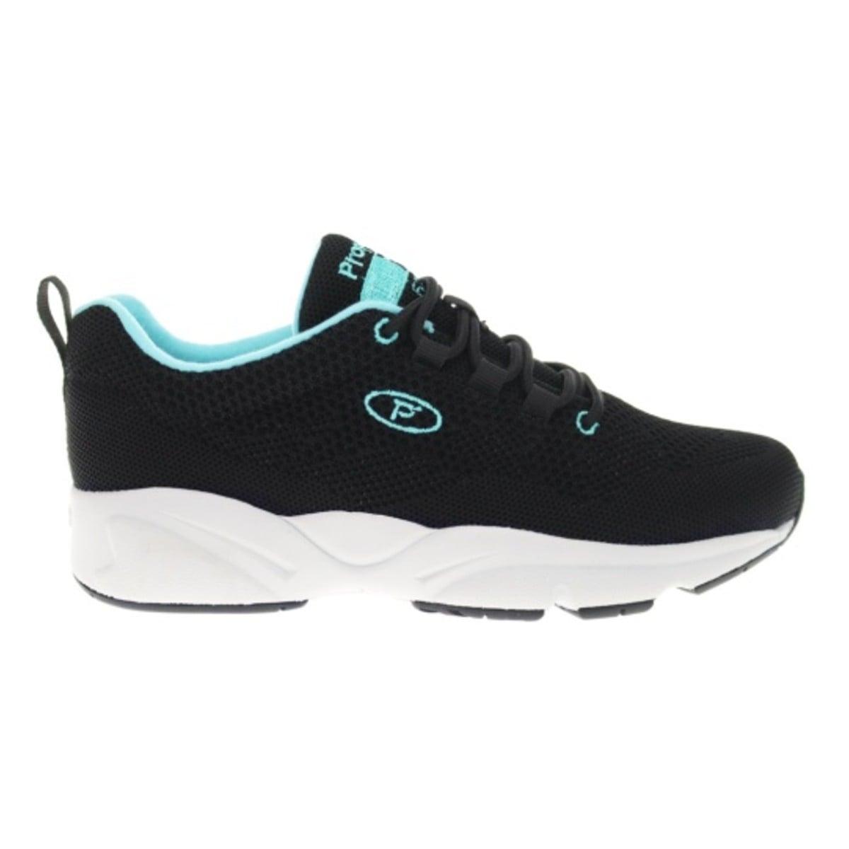 Propet Stability Fly Women's Active Orthopedic Shoe - Black/Aqua - View 6