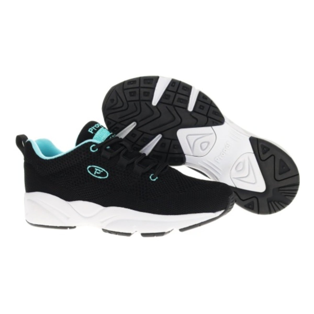 Propet Stability Fly Women's Active Orthopedic Shoe - Black/Aqua - View 7