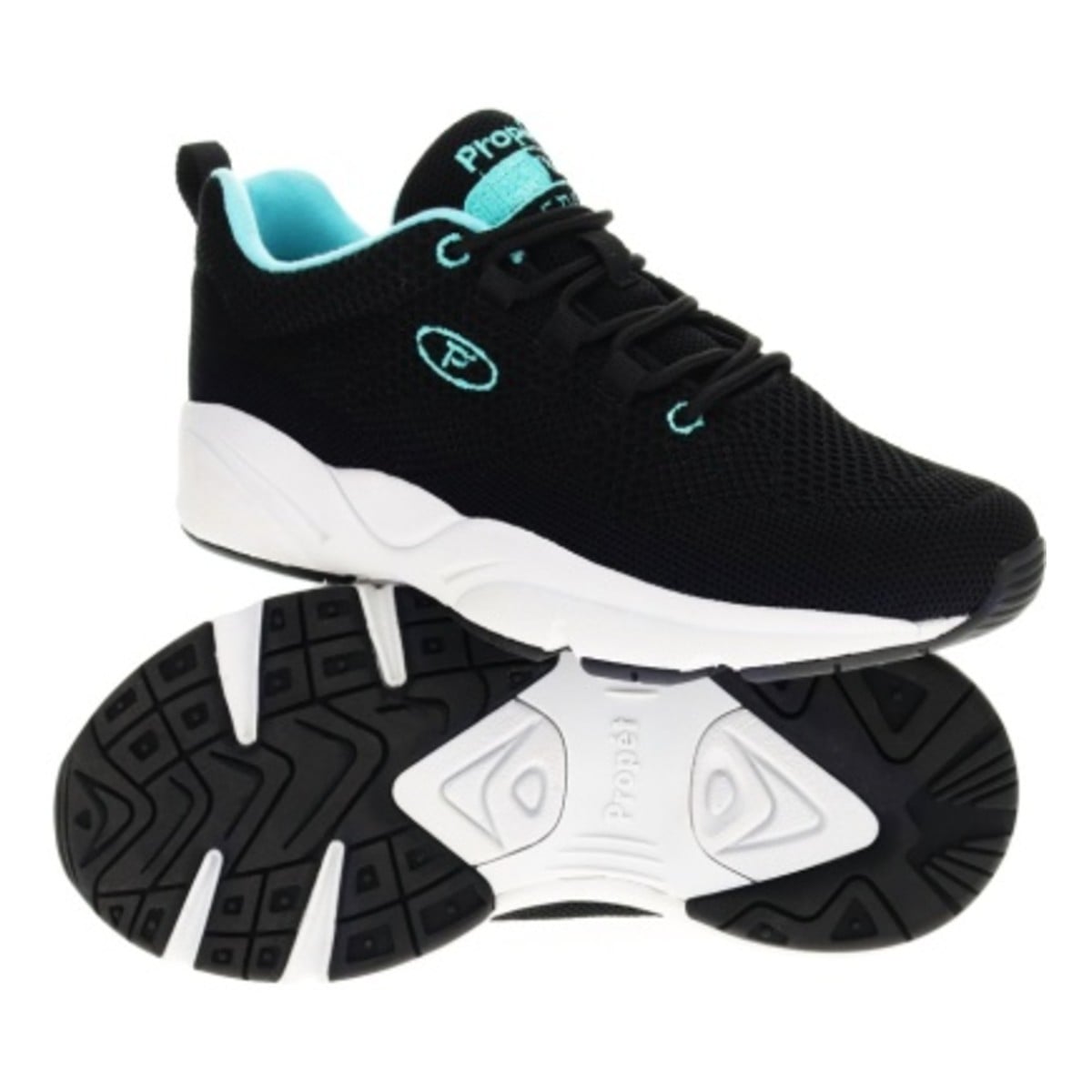 Propet Stability Fly Women's Active Orthopedic Shoe - Black/Aqua - View 8