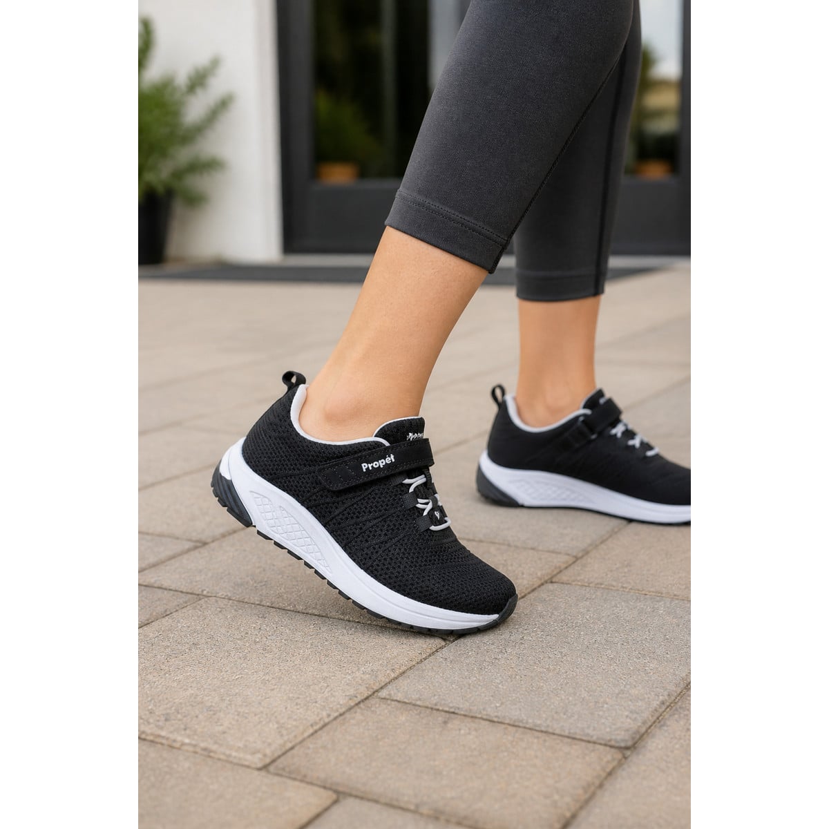 Propet Tour Knit FX Women's Sneakers - Black - Lifestyle
