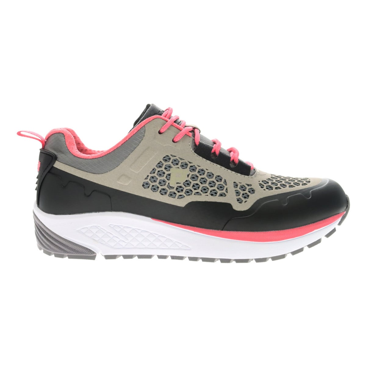 Propet VI Women's Walking Shoes - Grey/Pink - View 1