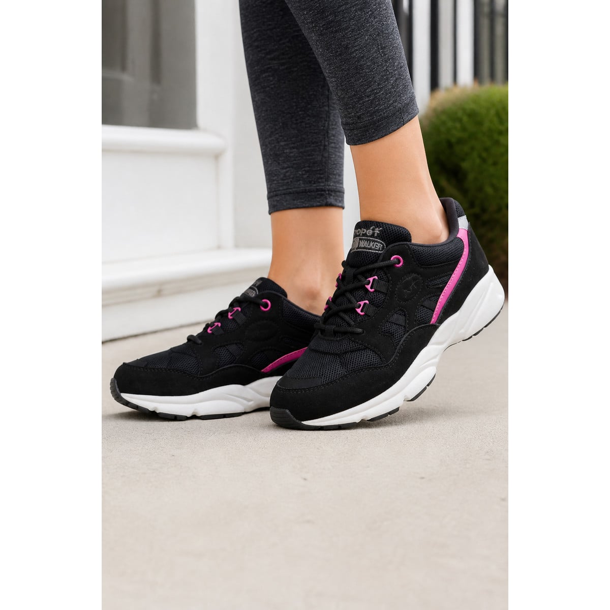 Propet Stability Fusion Women's Walking Shoes - Black/Pink - Lifestyle