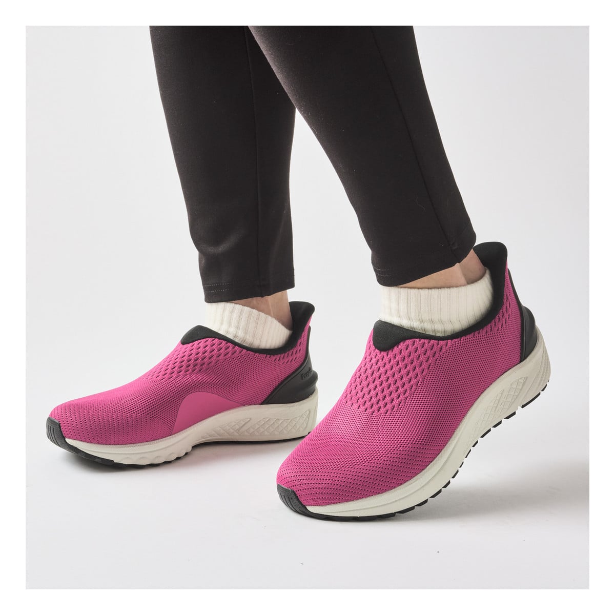Propet One Velocity Slipon Women's Sneakers - Fuchsia/Black - View 8