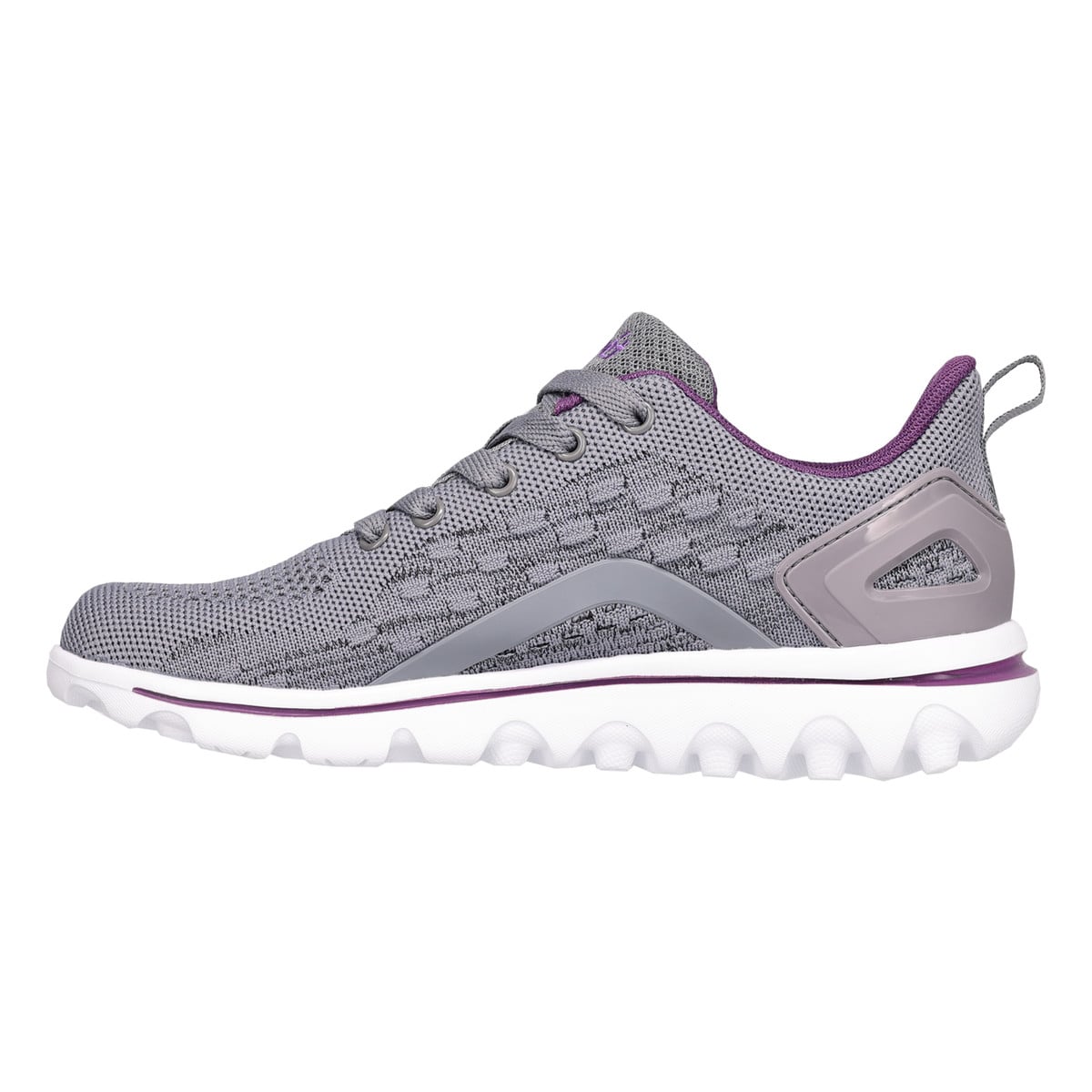 Propet Women's TravelActiv Axial Sneakers - Grey/Purple - View 4