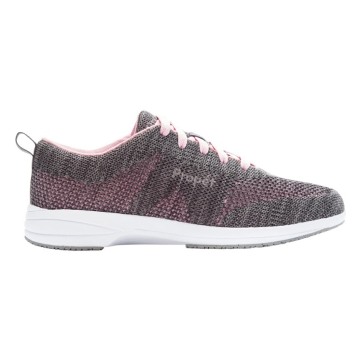 Propet Washable Walker Evolution Women's Lace Up Comfort Sneakers - Grey/Pink - View 4