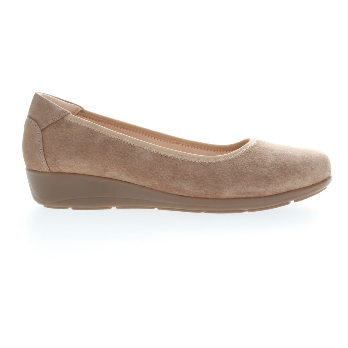 Propet Yara Women's Leather Slip On Flats - Natural Buff Suede - View 5