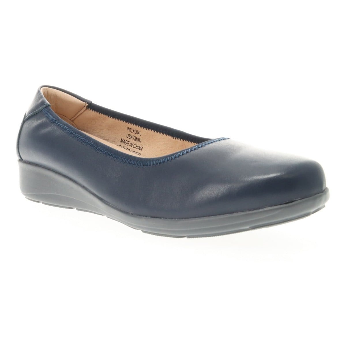 Propet Yara Women's Leather Slip On Flats - Navy - View 2