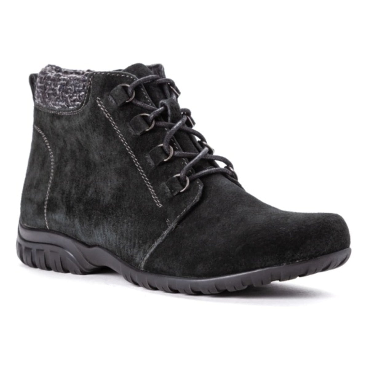 Propet Delaney - Boots - Women's Comfort Boots - Black Suede - View 1